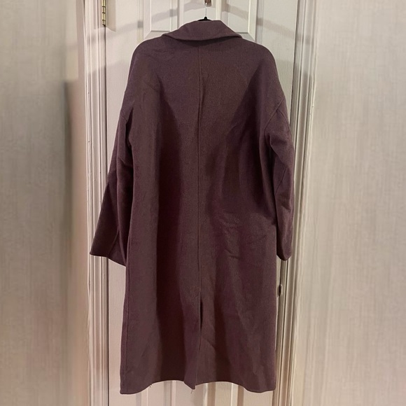 Free People Adore You Plum Wool Blend Coat - Picture 3 of 5